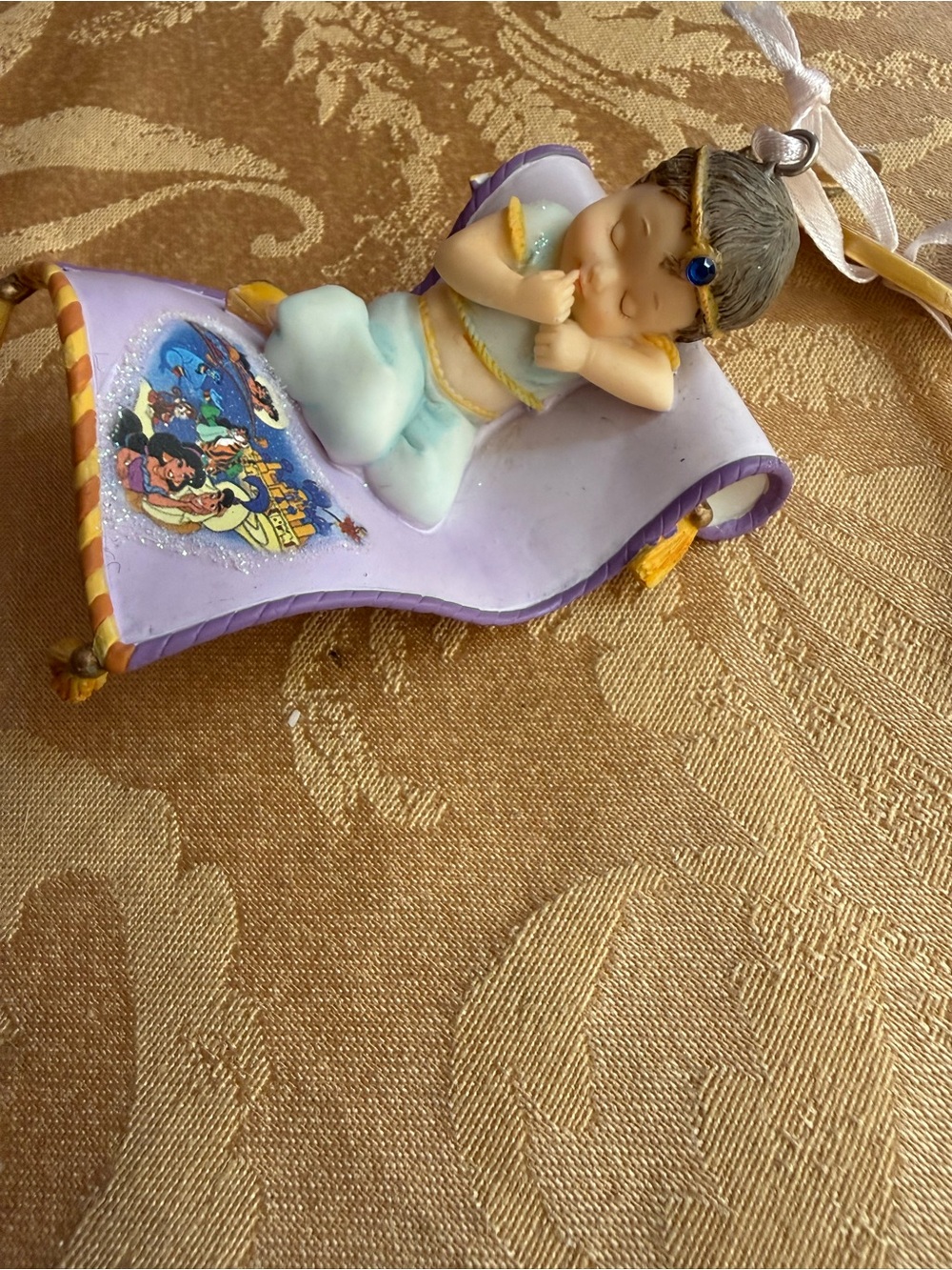 Disney Jasmine Purple and Gold Decorative Figurine Bell and Baby Jasmine figure - Picture 4 of 7